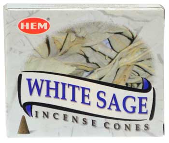 White Sage HEM Cone- 10 Cones